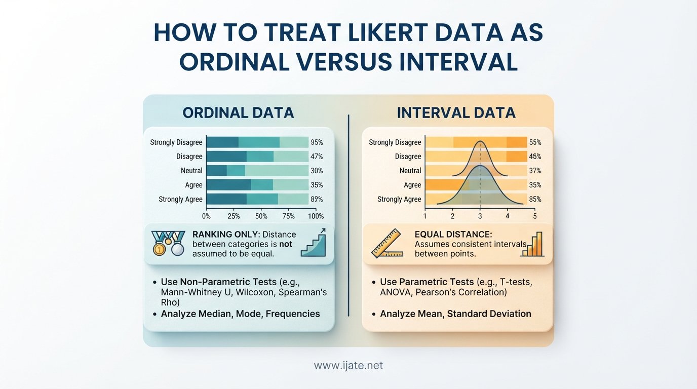 How to treat Likert data as ordinal versus interval