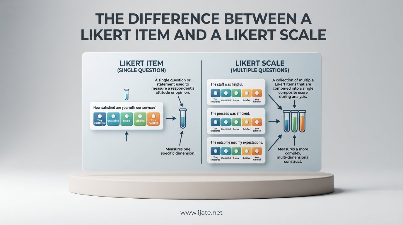 The difference between a Likert item and a Likert scale
