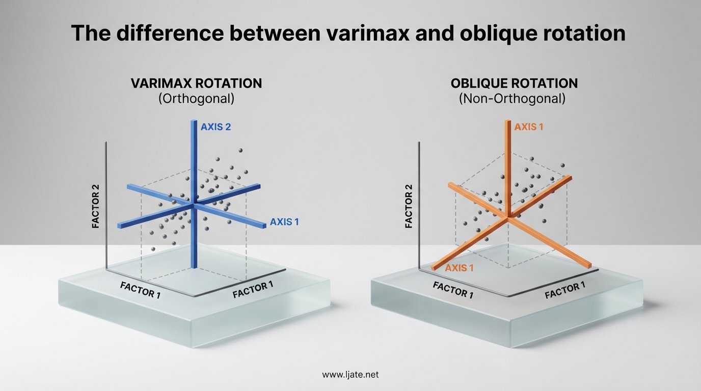 The difference between varimax and oblique rotation
