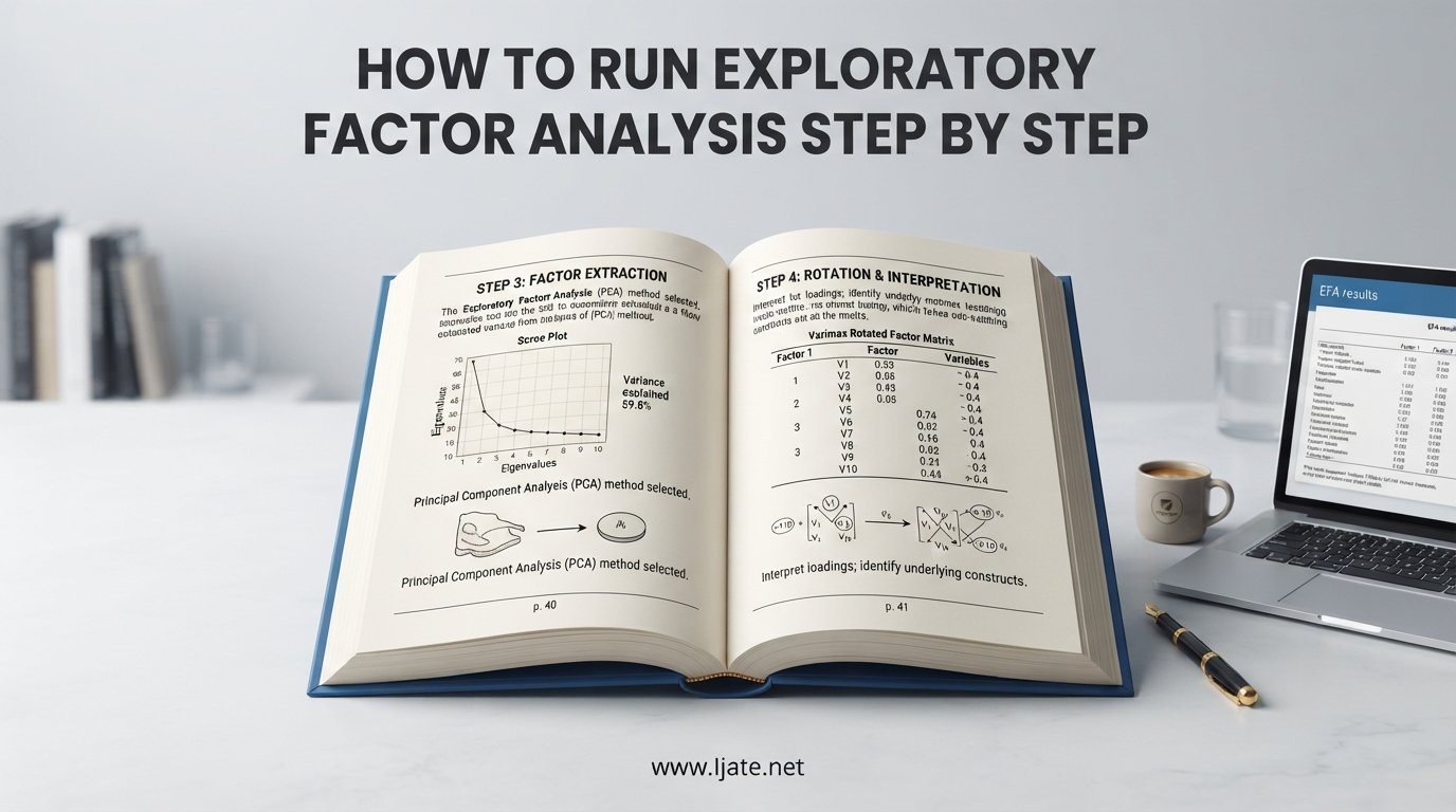 How to run exploratory factor analysis step by step