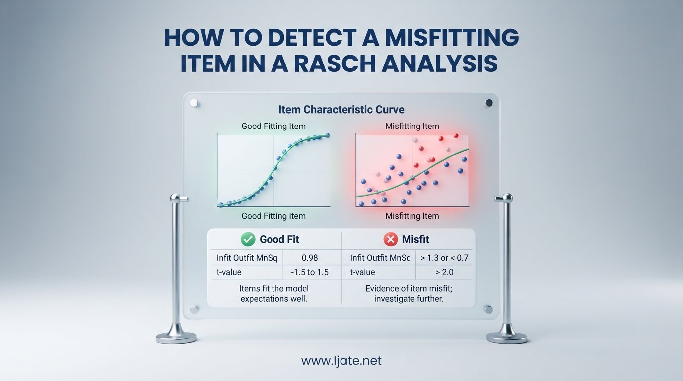 How to detect a misfitting item in a Rasch analysis
