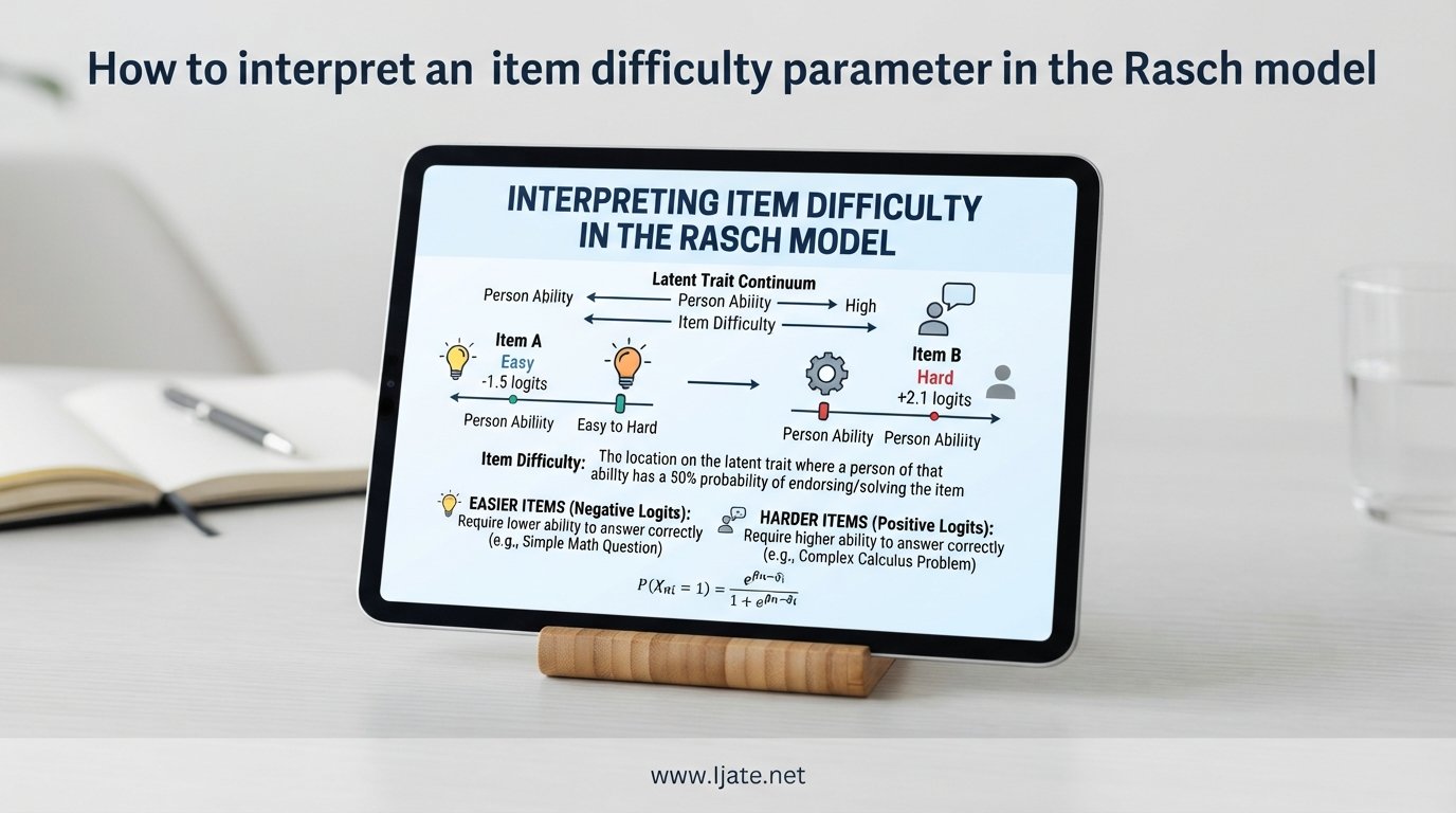 How to interpret an item difficulty parameter in the Rasch model