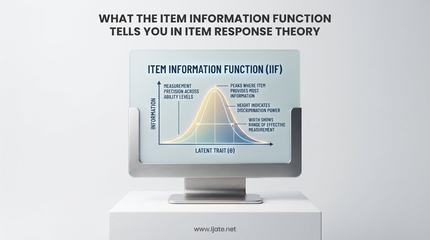 What the item information function tells you in Item Response Theory