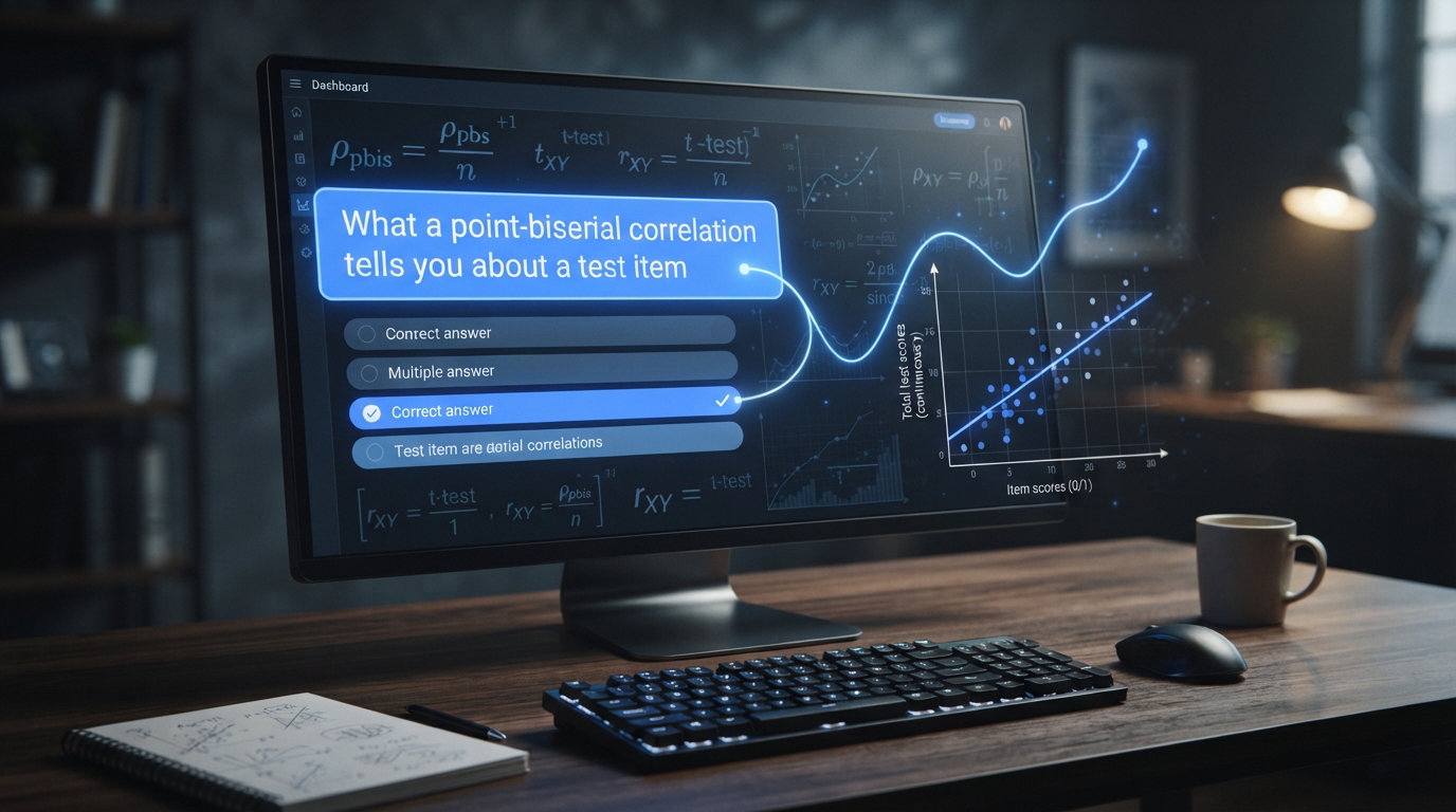 What a point-biserial correlation tells you about a test item