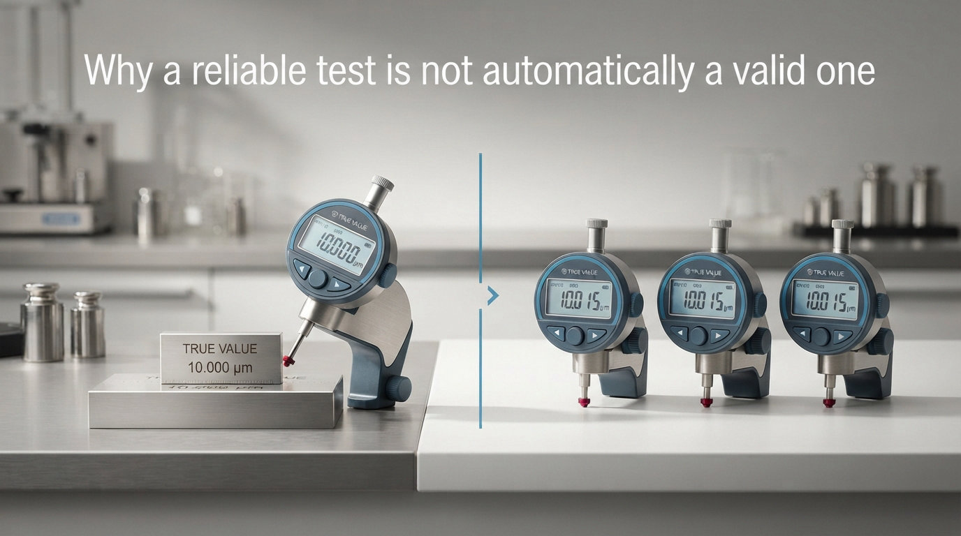 Why a reliable test is not automatically a valid one