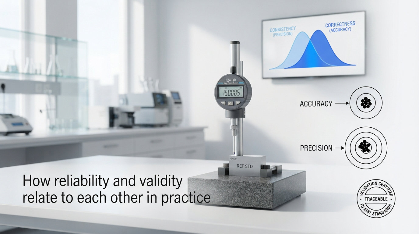 How reliability and validity relate to each other in practice