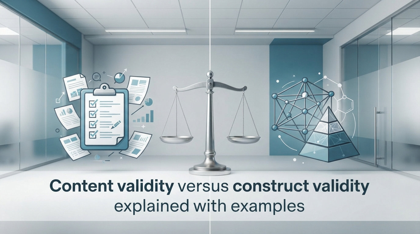 Content validity versus construct validity explained with examples