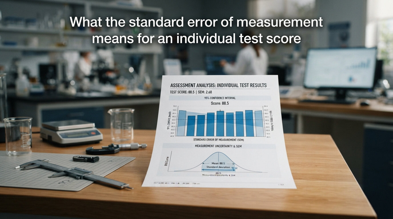 What the standard error of measurement means for an individual test score