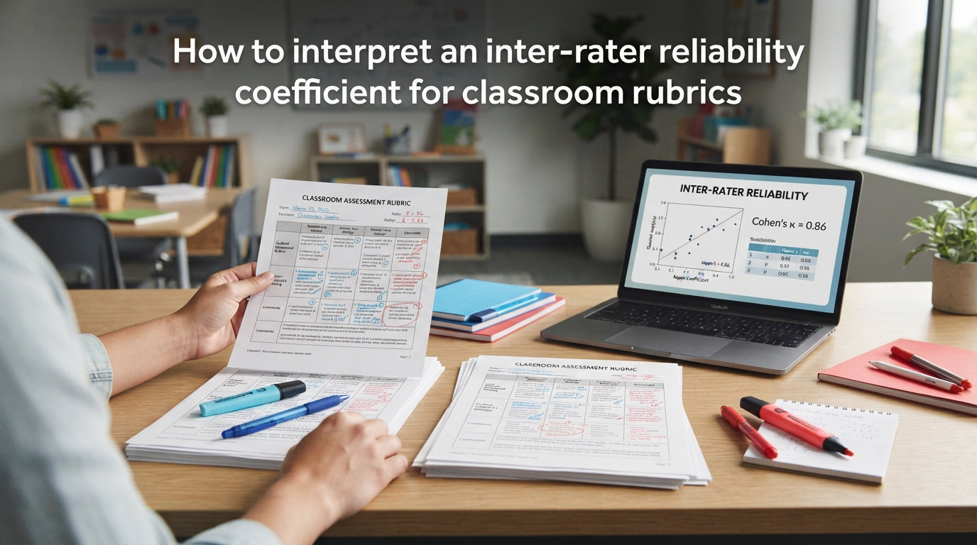 How to interpret an inter-rater reliability coefficient for classroom rubrics