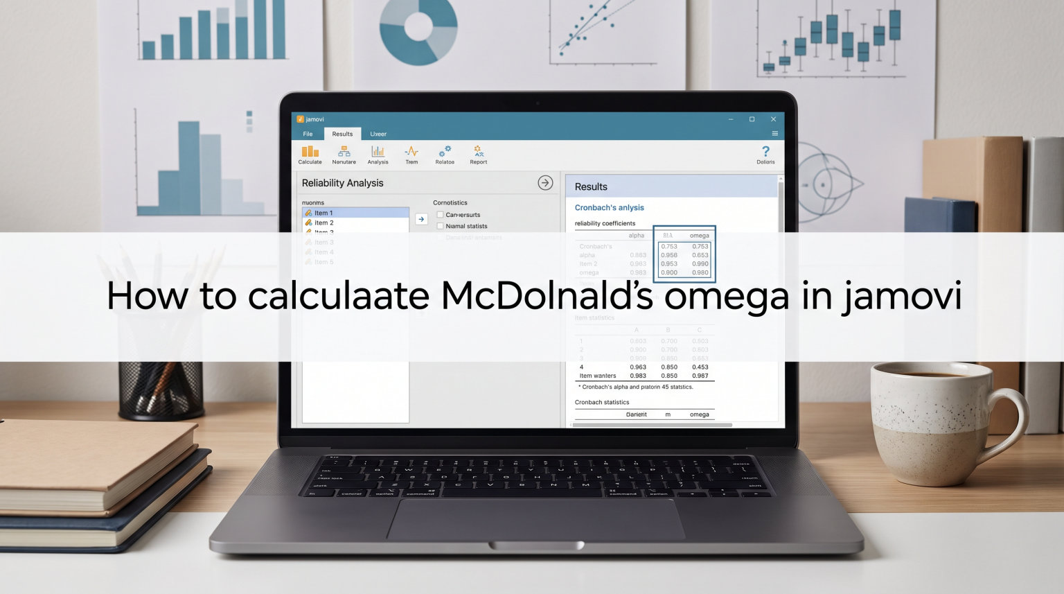 How to calculate McDonald's omega in jamovi