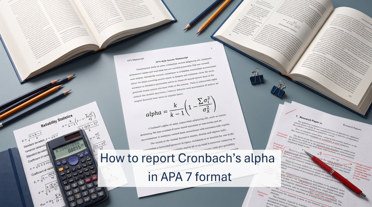 How to report Cronbach's alpha in APA 7 format