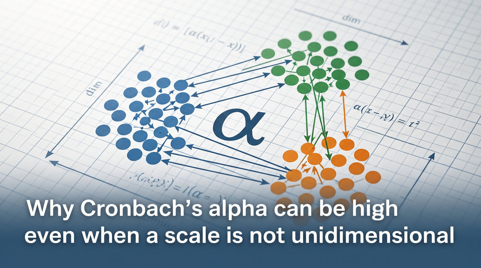 Why Cronbach's alpha can be high even when a scale is not unidimensional