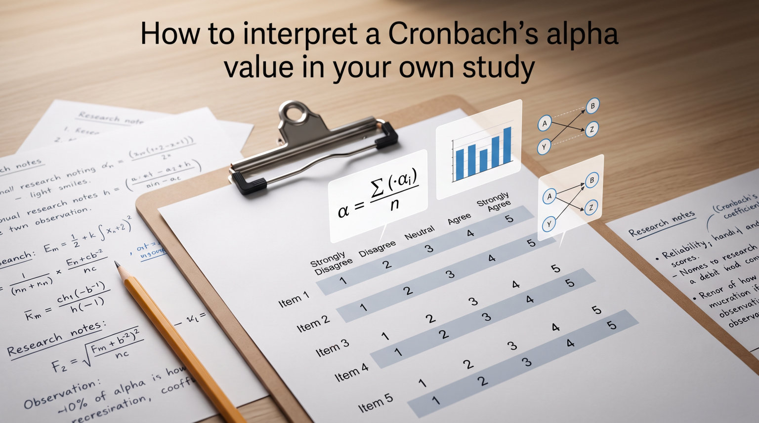 How to interpret a Cronbach's alpha value in your own study