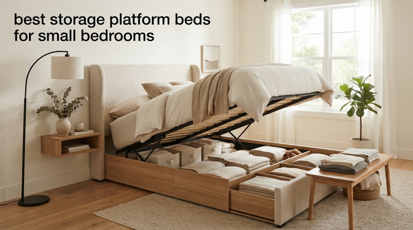 best storage platform beds for small bedrooms