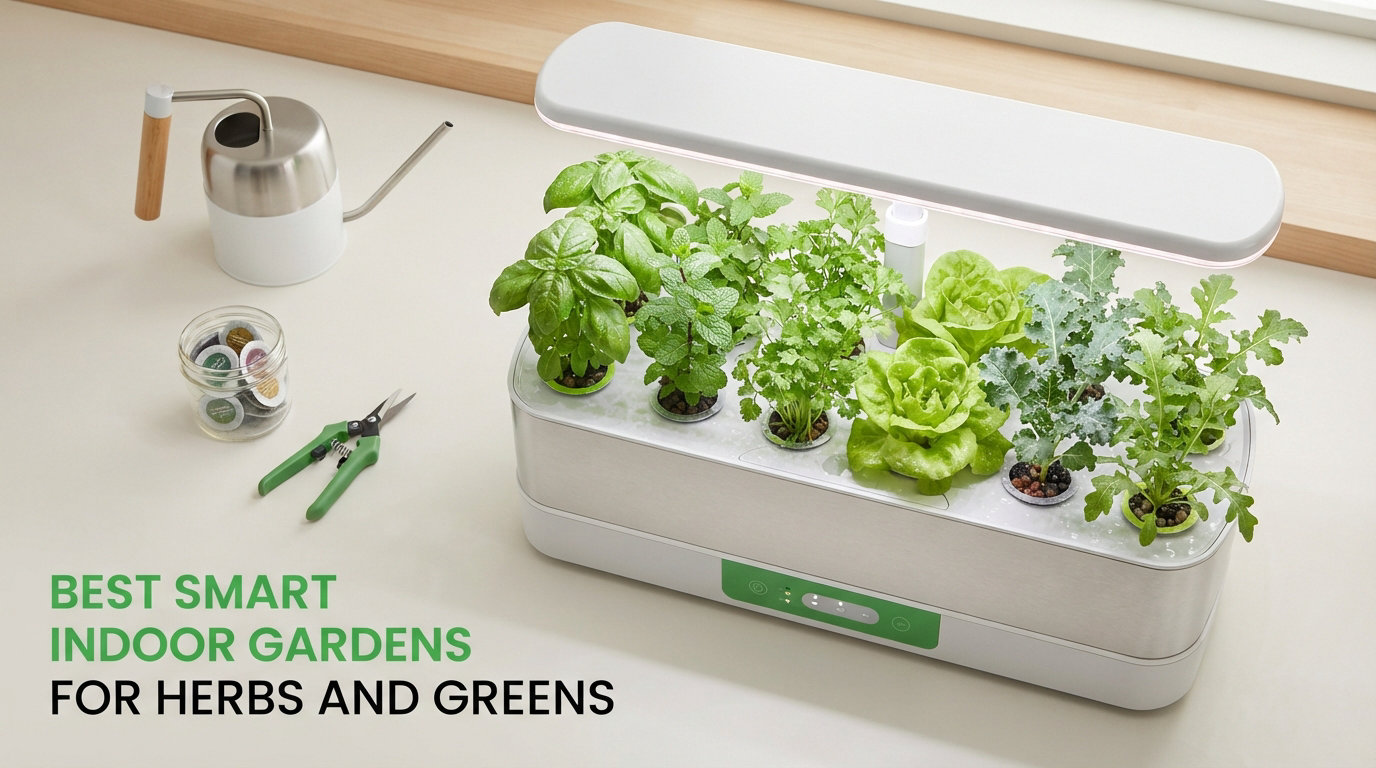 best smart indoor gardens for herbs and greens