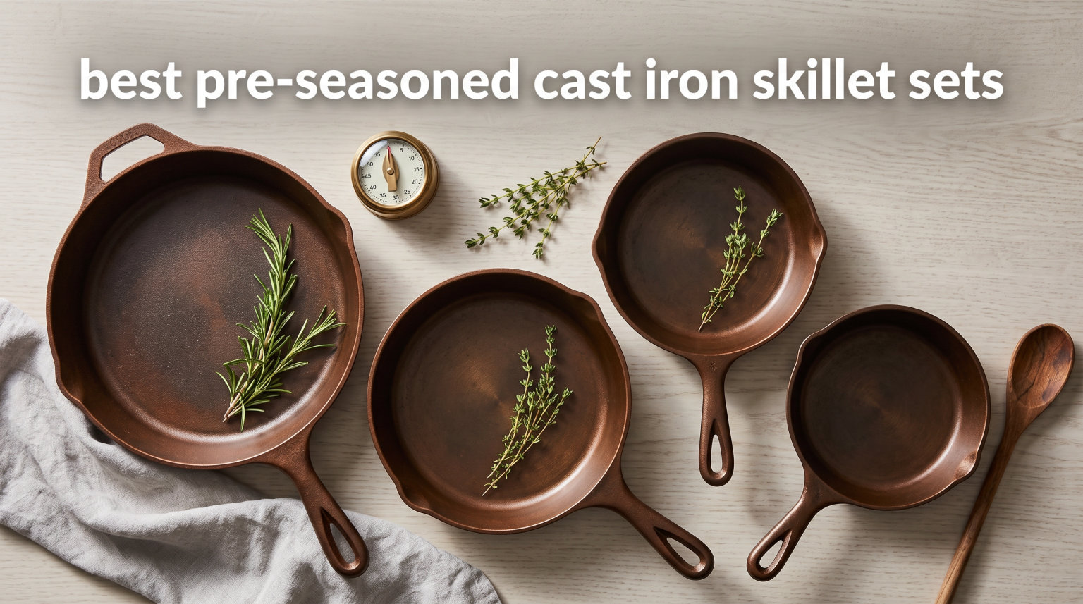best pre-seasoned cast iron skillet sets