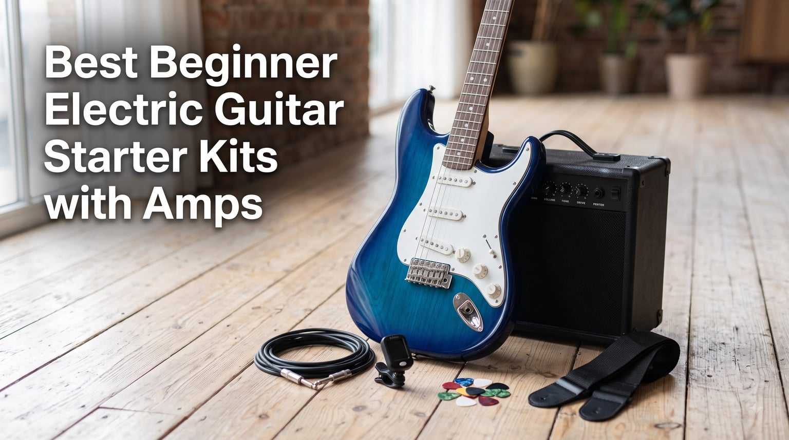 Best Beginner Electric Guitar Starter Kits with Amps