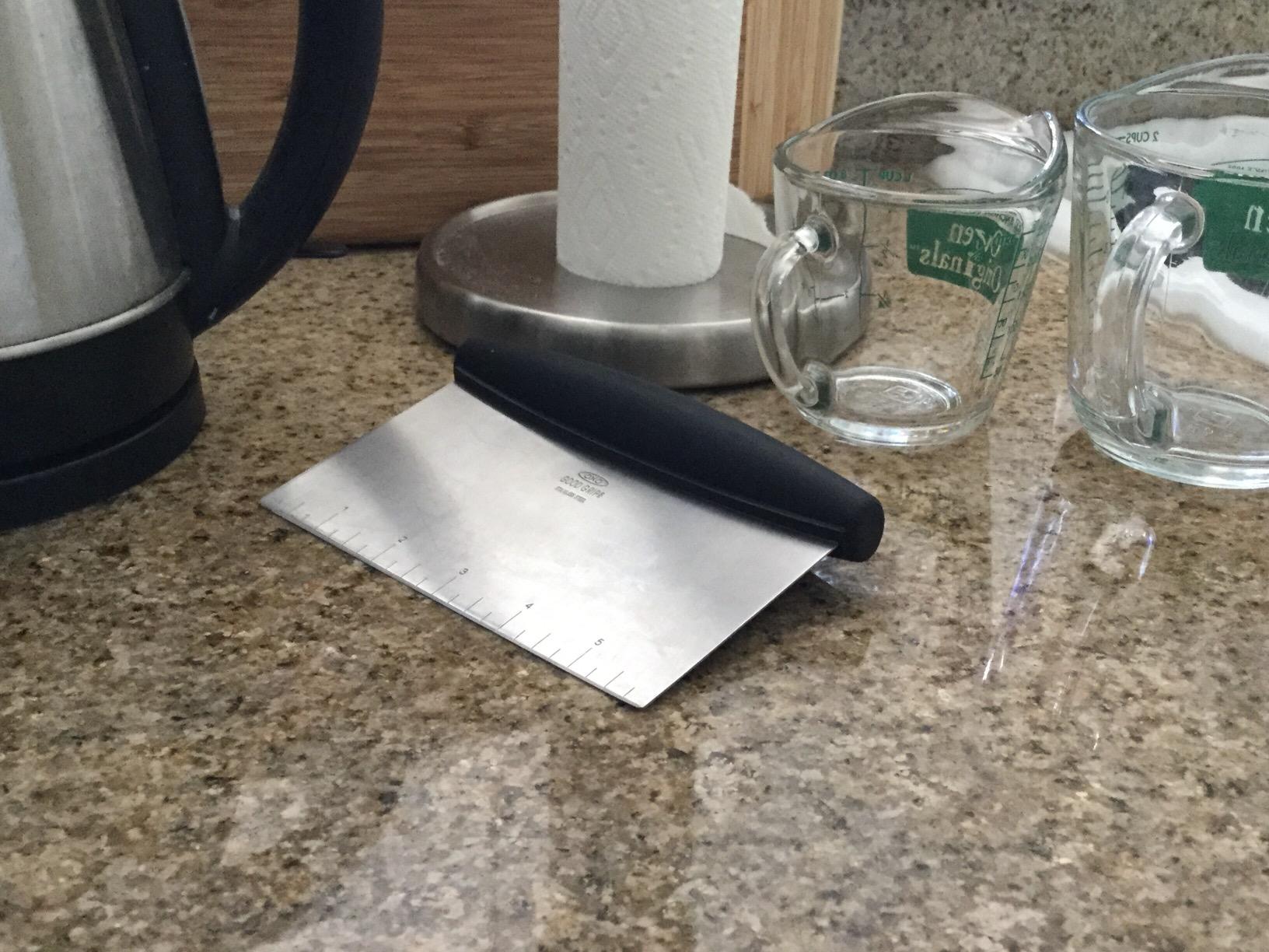OXO Good Grips Multi-Purpose Scraper & Chopper | Dough Cutter For Pizza, Bread And Cookie Dough, Multi-Purpose Vegetable Chopper, Dishwasher-Safe, Pastry Scraper customer photo 1