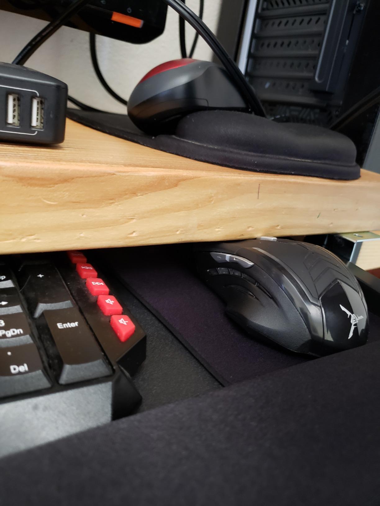 Kensington Keyboard Tray Under Desk, SmartFit Ergonomic Slide-Out Keyboard Drawer with Cable Management, Extra-Wide Height Adjustable Keyboard Holder, 24.5 x 11.75 in, Black K60004US customer photo 2