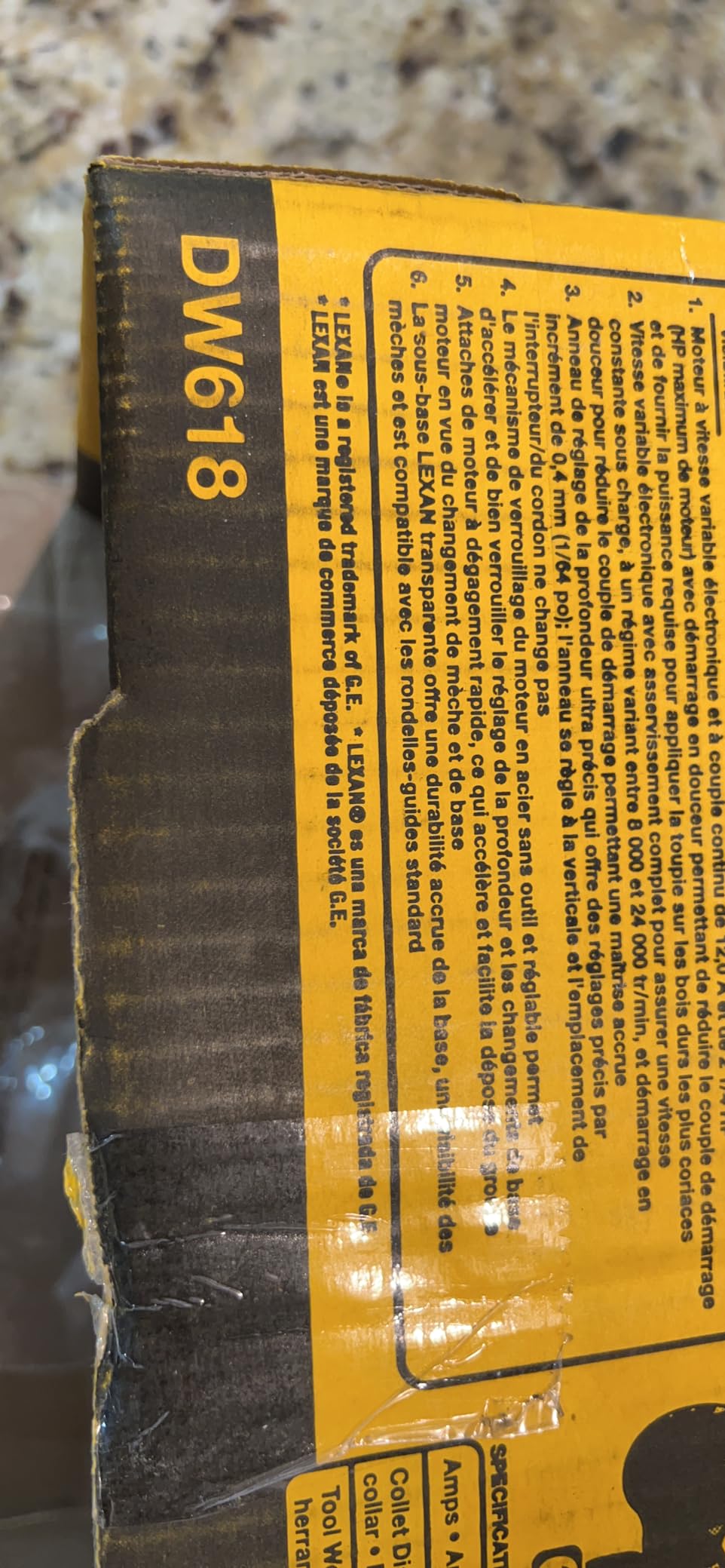 DEWALT Router, Fixed Base, 12-Amp, 24,000 RPM Variable Speed Trigger, 2-1/4HP, Corded (DW618) customer photo 2