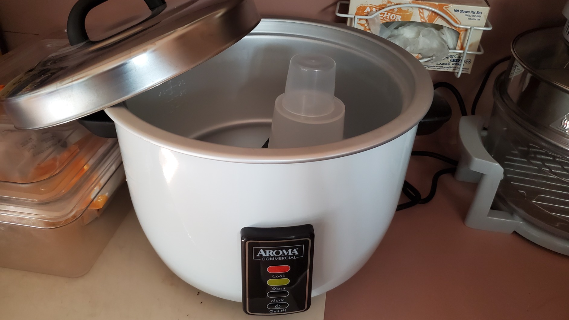 Aroma Housewares 60-Cup (Cooked) (30-Cup UNCOOKED) Commercial Rice Cooker (ARC-1033E), White customer photo 2