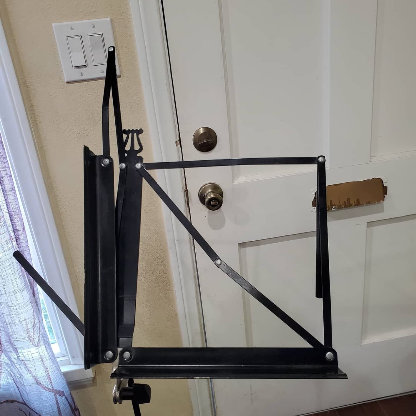 K&M Konig & Meyer 10065.000.55 Heavy Duty Music Stand - Large Deep Desk, Sturdy Base, Adjustable Height, Compact, Professional Grade for Musicians, German Made, Black customer photo 1