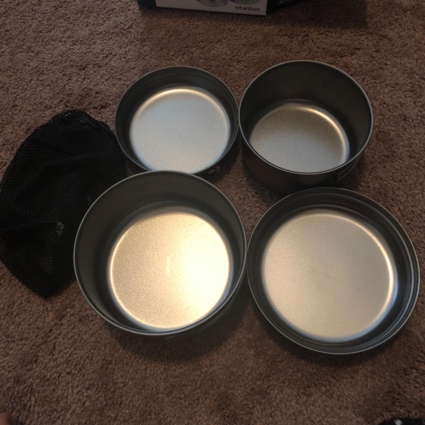 Snow Peak Titanium Multi Compact Cookset - Ultralight Camping Cookware Set with Pots & Frying Pans - Titanium Cookset for Outdoor Cooking customer photo 2