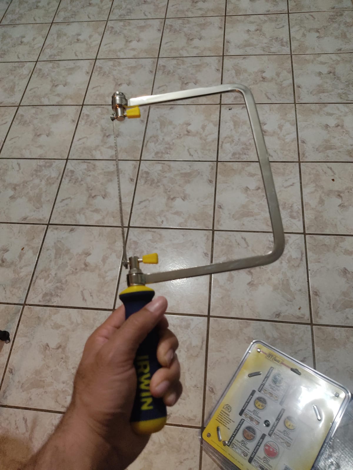 IRWIN Tools ProTouch Coping Saw (2014400), Blue & Yellow customer photo 2
