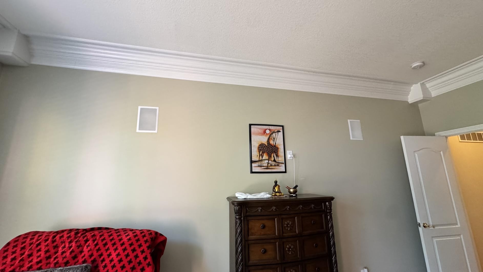 Pyle Two Way Stereo Sound Speaker - Dual Professional Audio Speakers System - In Wall / In Ceiling White Mount Flush, 6.5