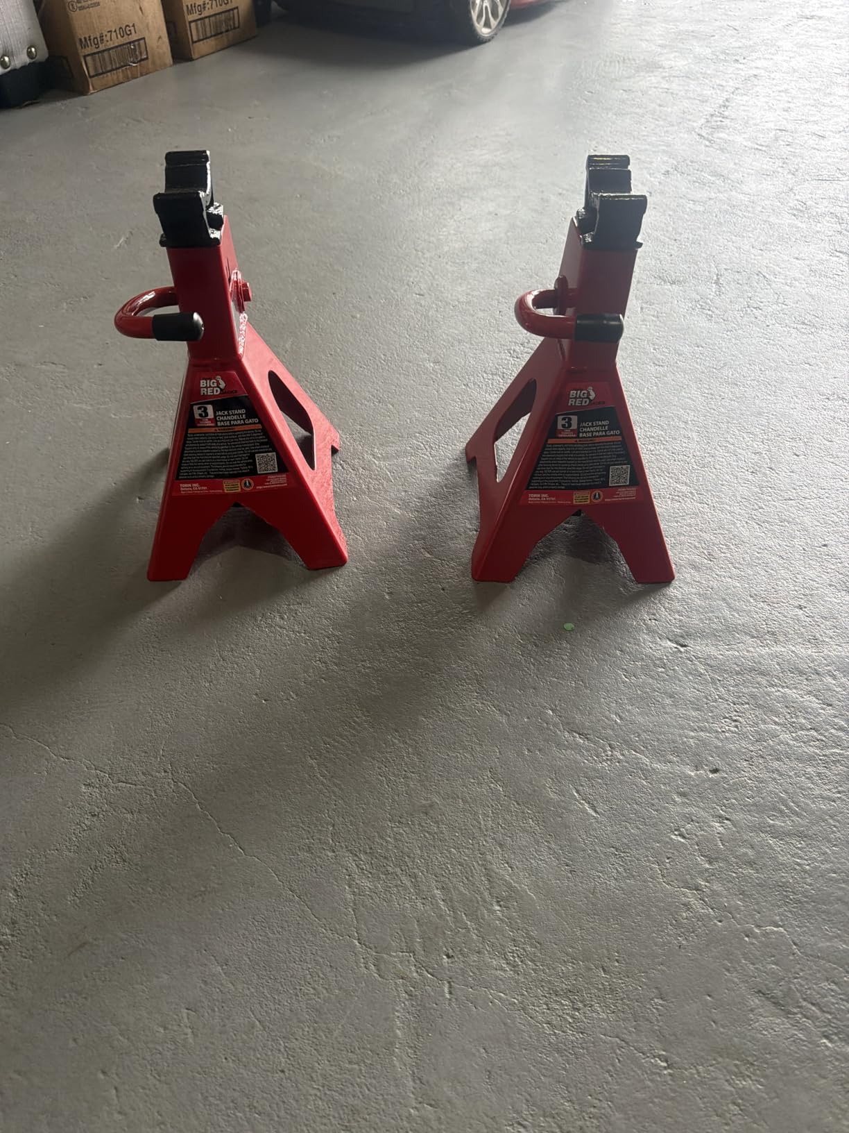 BIG RED T43202 Torin Heavy Duty Steel Jack Stands: 3 Ton (6,000 lb) Capacity Car Lifting Stand, 1 Pair customer photo 1