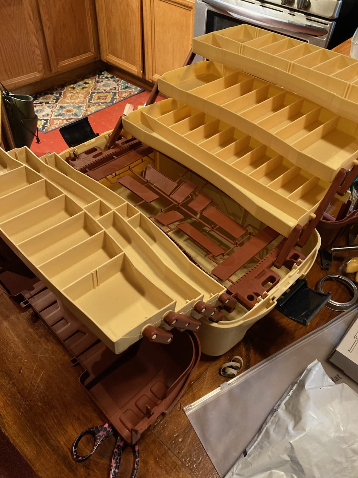 Flambeau Outdoors 2059 Hip Roof 7-Tray Tackle Box, 61 Compartments, Beige | Largest hip roof box of its kind, 7 fold-out trays and up to 61 divisible compartments. Hanging bait storage, 2 cups customer photo 1