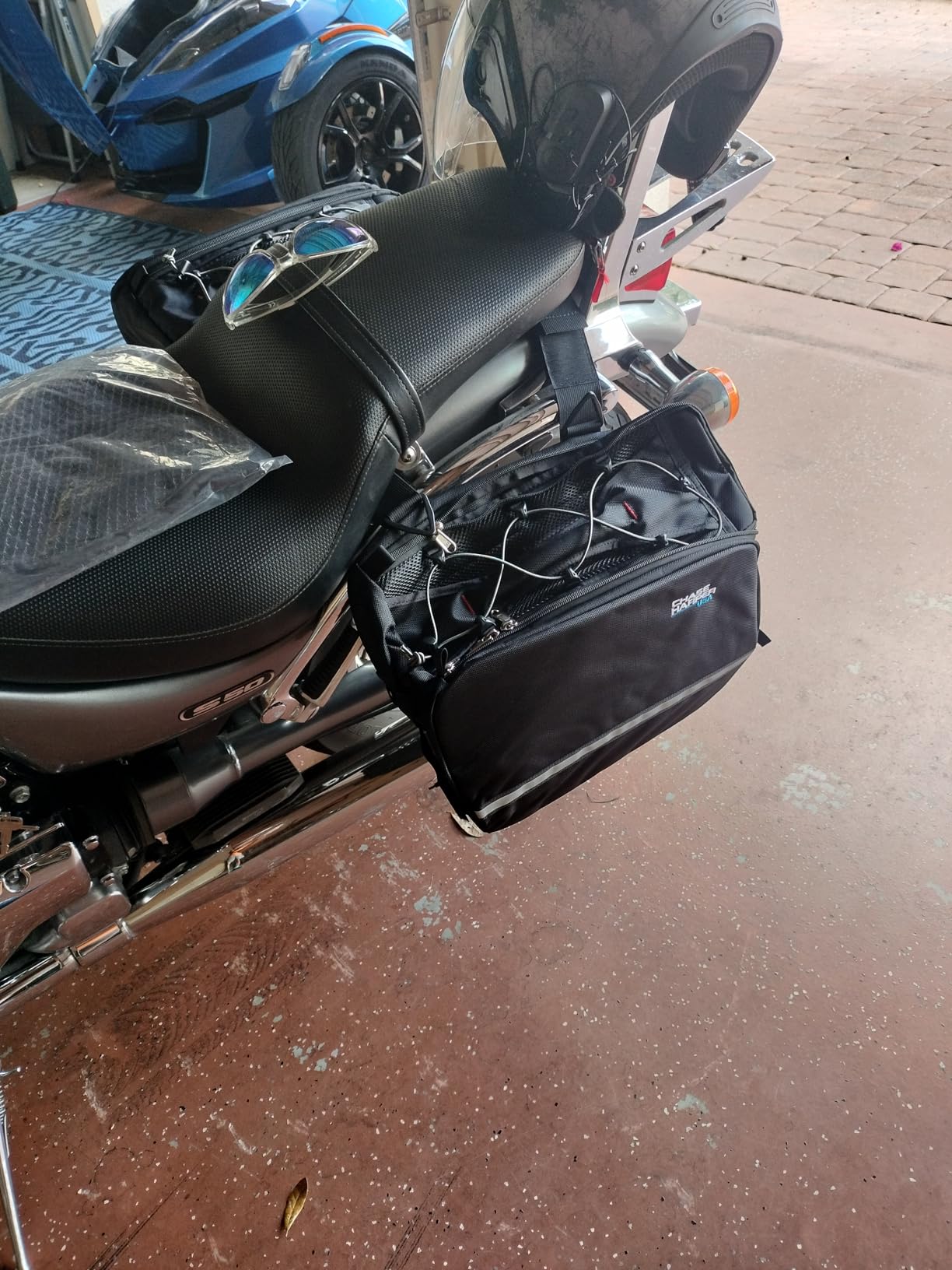 Chase Harper USA 3550 Aeropac II Saddle Bags - Water-Resistant, Industrial Grade Ballistic Nylon w/Thermoplastic Insert, Anti-Scratch Vinyl on Inward Facing Wall, 14 L x 9 W x 10.5 H (Per Side) customer photo 1