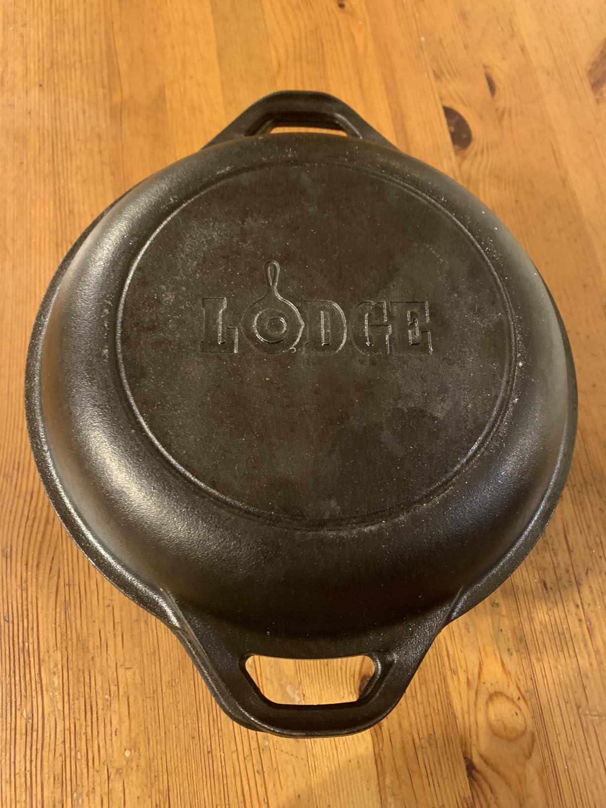 Lodge Cast Iron Double Dutch Oven, 2-in-1 Pot and Skillet Combo, 5 Quart | PFAS-Free & Non-Toxic Oven-Safe Cast Iron Dutch Oven with Loop Handle, Even Heat Retention, Ideal for Sourdough Bread Baking customer photo 2