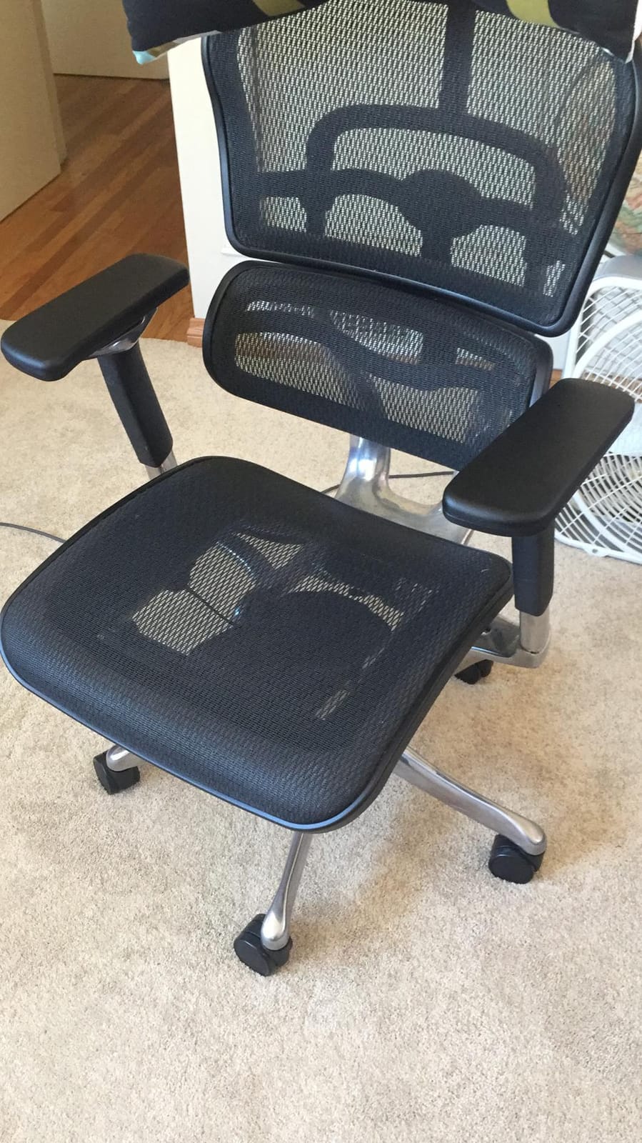 Ergohuman Eurotech ME7ERG GEN2 High Back Mesh Office Chair with Tilt Tension Control, Tilt Lock, Back Angle, Back Height, Synchro Tilt, Seat Height, Seat Depth, and Arm Height Adjustments, Black customer photo 1