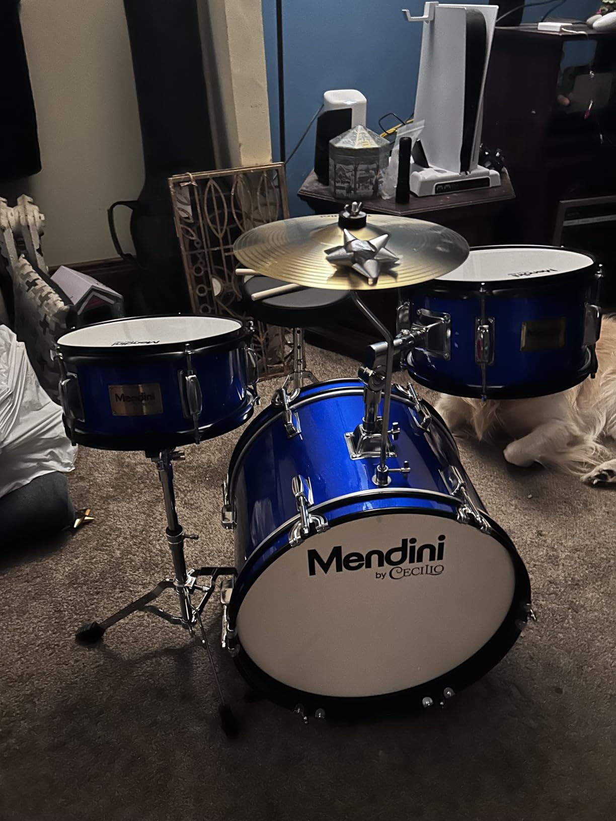 Mendini By Cecilio 16 Inch Drum Set, 3-Piece Junior Drum Set - Metallic Red | Drum Set for Beginners with Bass, Tom, Snare Drum, Cymbal, Drumsticks, Adjustable Padded Seat customer photo 1