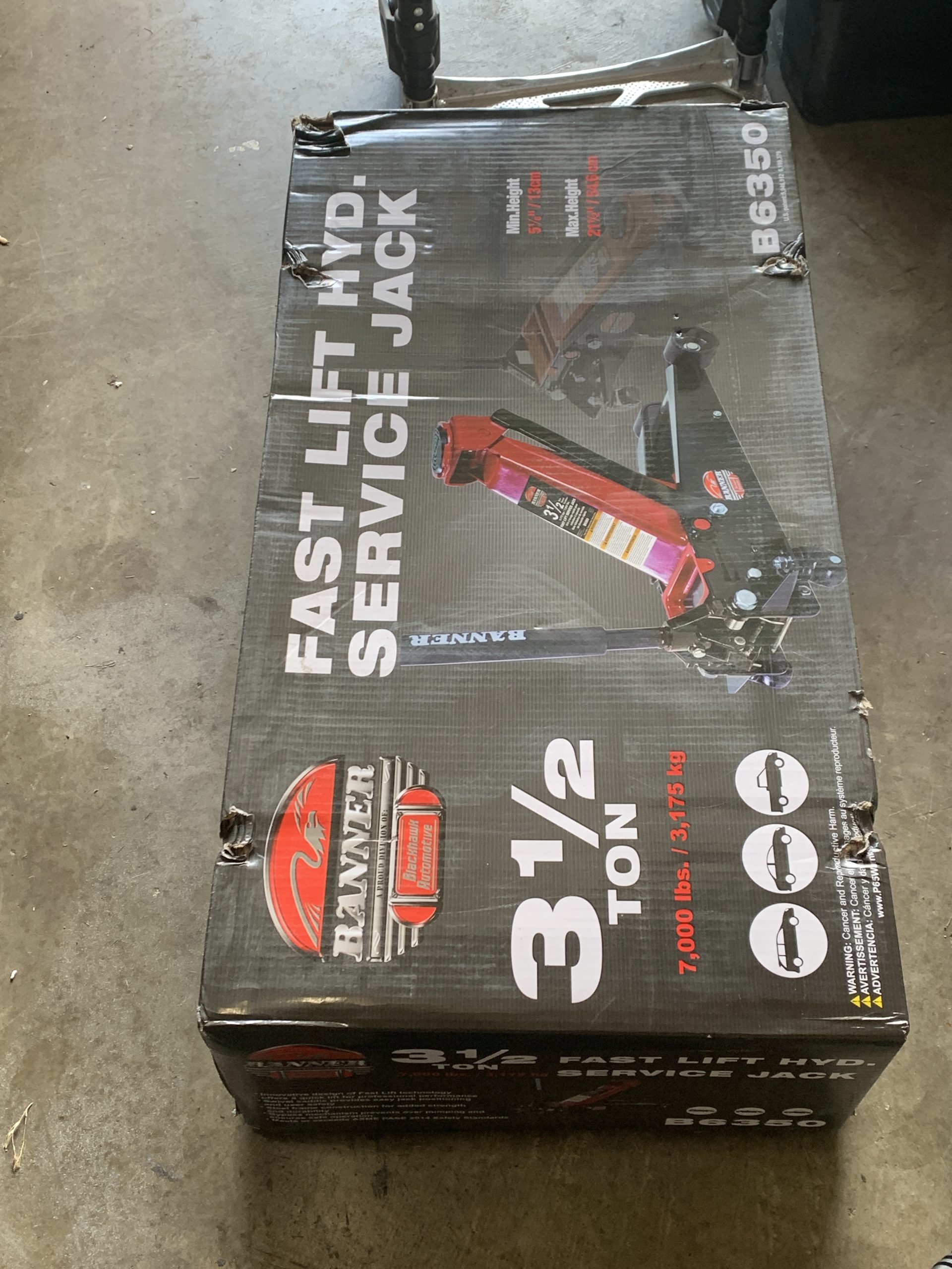 Blackhawk B6350 Black/Red Fast Lift Service Jack - 3.5 Ton Capacity customer photo 1