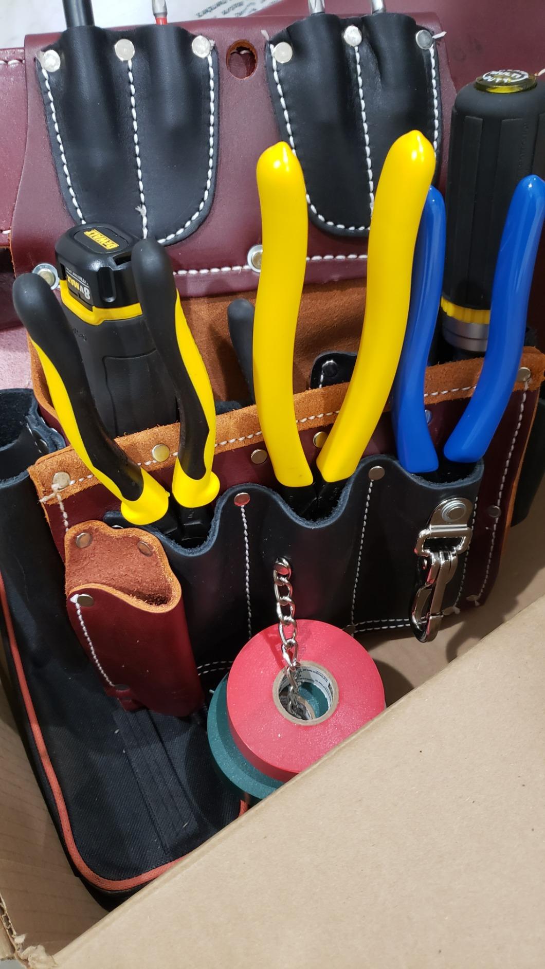 Occidental Leather Commercial Electrician's Tool Bag Set - Medium - 37 Pockets & Tool Holders - Made in USA customer photo 1