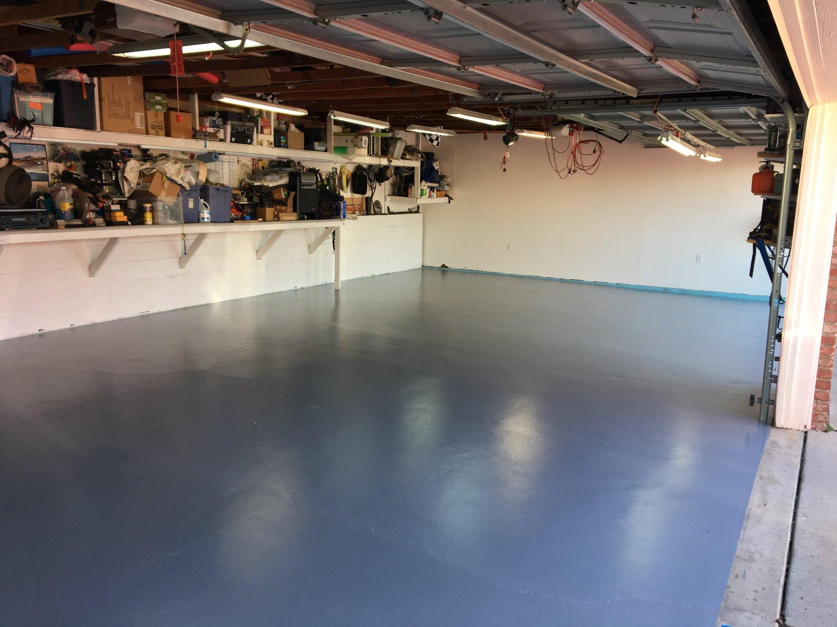 Rust-Oleum 261845 EPOXYSHIELD Garage Floor Coating Kit, 2.5 Car, Gloss Gray customer photo 1