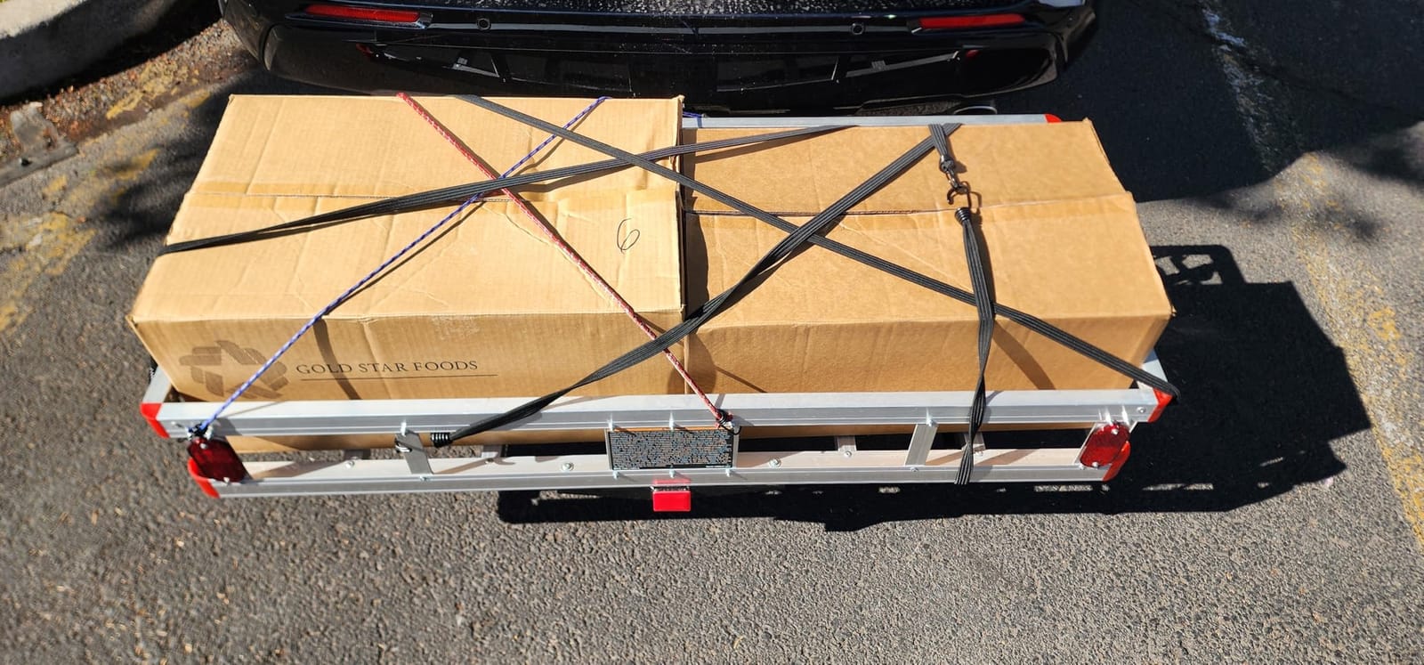 MaxxHaul 70108 Aluminum Cargo Carrier With High Side Rails- Trailer Hitch Mount For RV's, Trucks, SUV's, Vans, Cars With 2