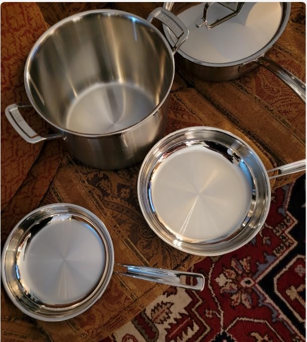 Cuisinart Stainless Steel Pots and Pans Set, Induction Compatible, 12 pc | 12-pc Cuisinart stainless steel cookware set with saucepans, sauté pan, stockpot, & skillets, oven safe to 500°F, MCPS-12N customer photo 1