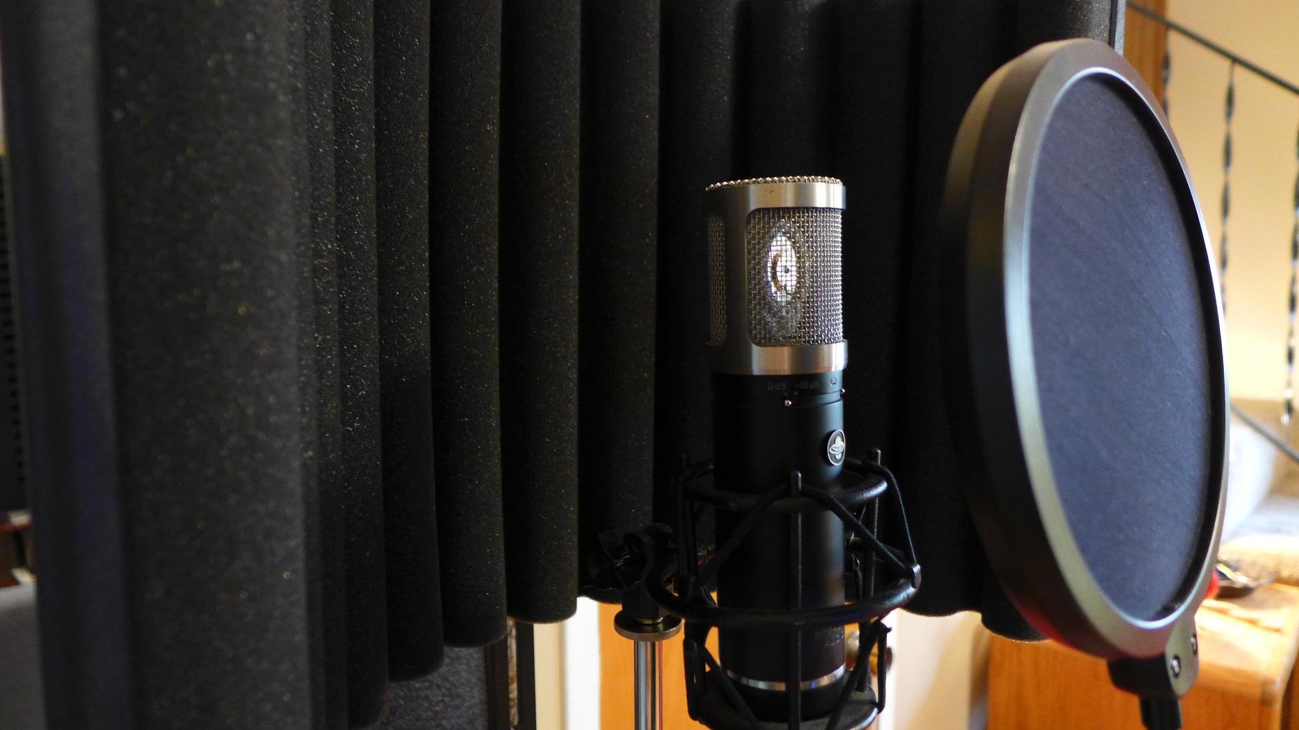 sE Electronics RF-X Reflexion Filter - Portable Microphone Isolation Shield for Recording Music, Podcasts & Voice-Overs - Four-Layer Acoustic Sound Shield for Home Recording Studio Equipment (Black) customer photo 1