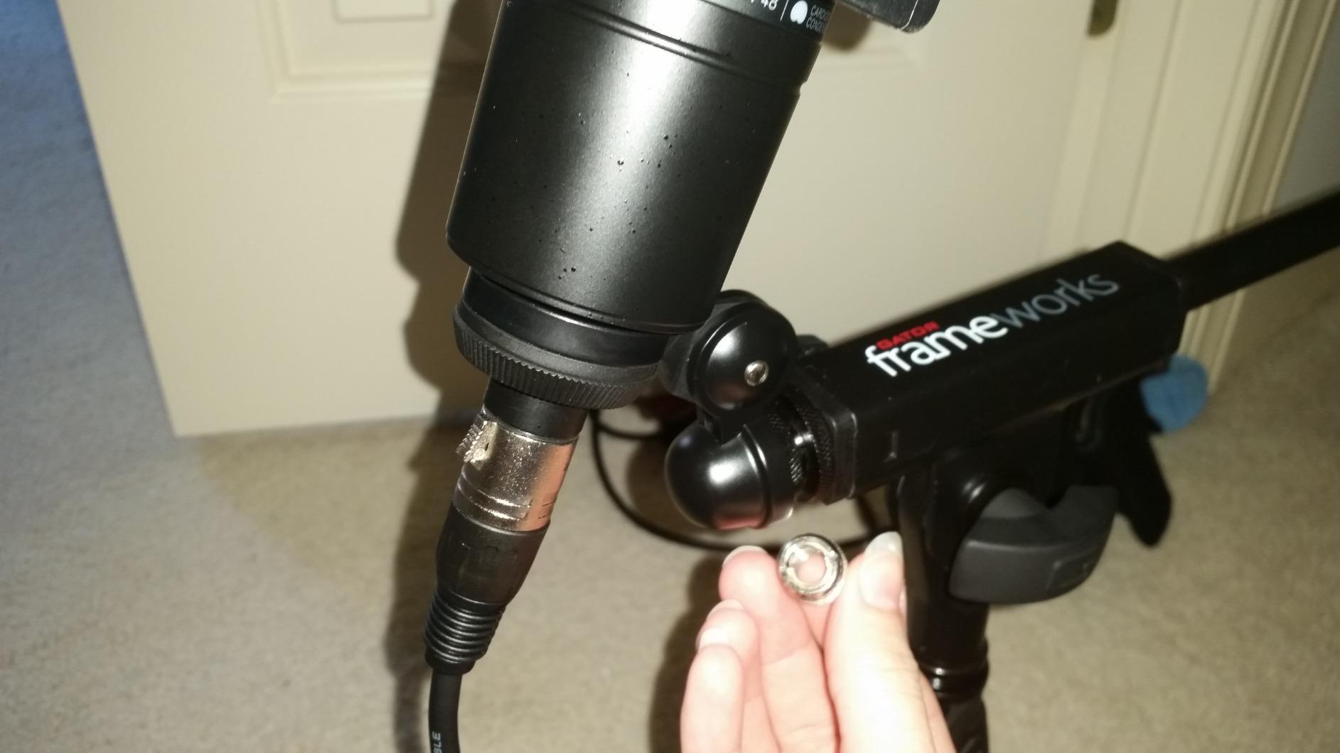 Gator Frameworks Weighted Desktop Microphone Stand with Boom (GFW-MIC-0821) | Compact Stand with 4.5
