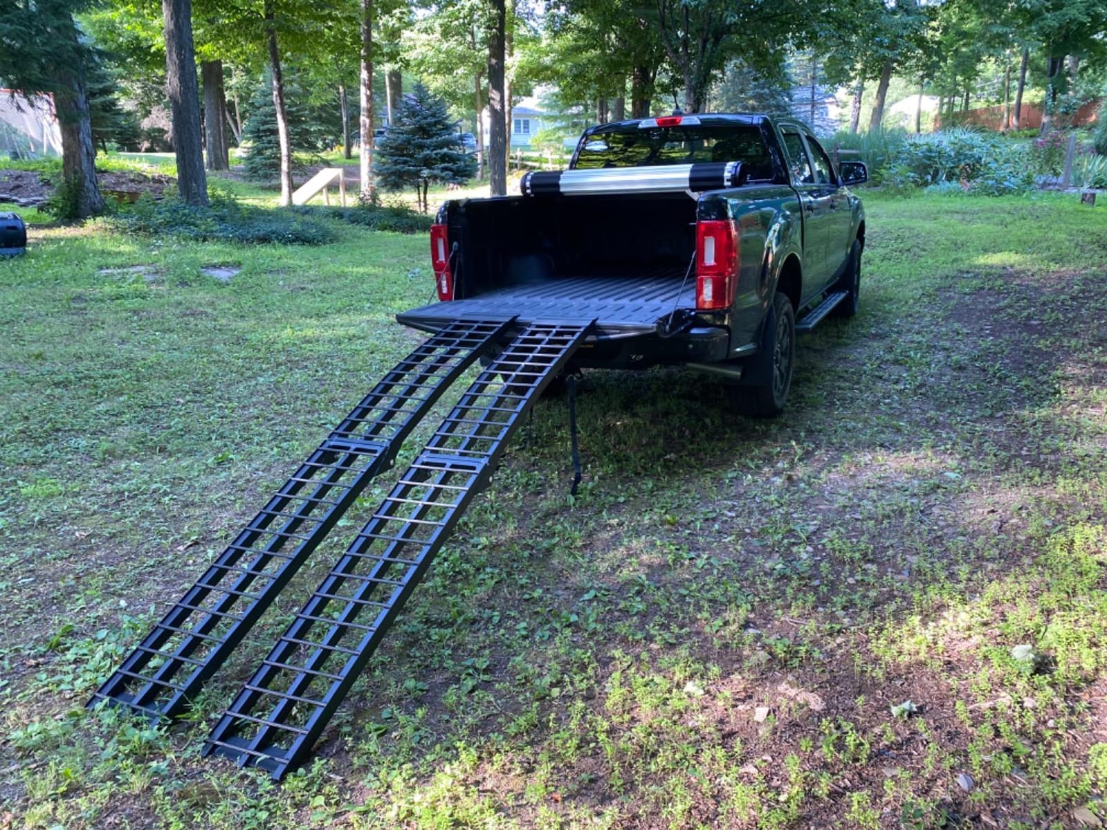 10' ATV Loading Ramps, 1,200 lb, Titan Ramps | Aluminum loading ramps for pickup trucks foldable, lightweight with serrated crossbars customer photo 1