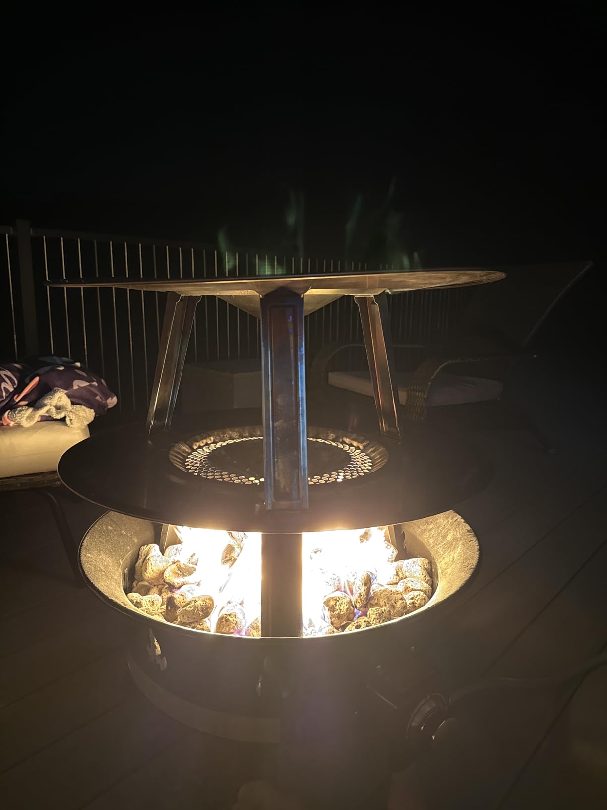Outland Living Firebowl Smokeless Fire Pit, Round Outdoor Portable Propane Gas Fire Pit with UV and Weather Resistant Durable Cover, 24-Inch Diameter 58,000 BTU, Black, 883 Mega, For Outside Use customer photo 1