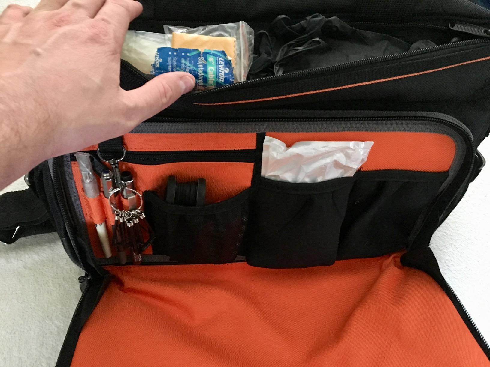 Klein Tools 55455M Tool Bag, Tradesman Pro Tech Bag with Laptop Pocket, Black and Orange customer photo 2