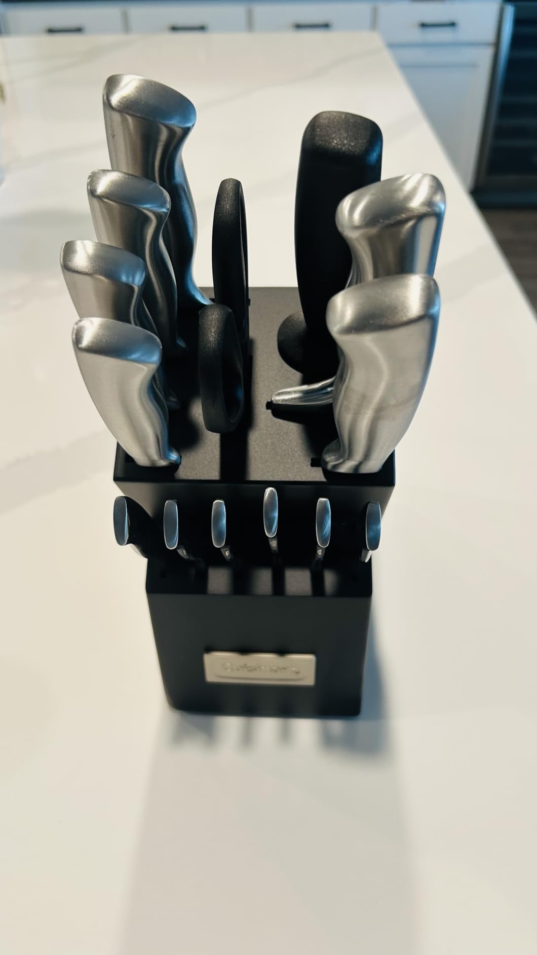 Cuisinart 15-Piece Stainless Steel Hollow Handle Block Set, C77SS-15PK | Kitchen knife set with high-carbon stainless steel blades, sharpening steel, household shears & wooden block customer photo 2