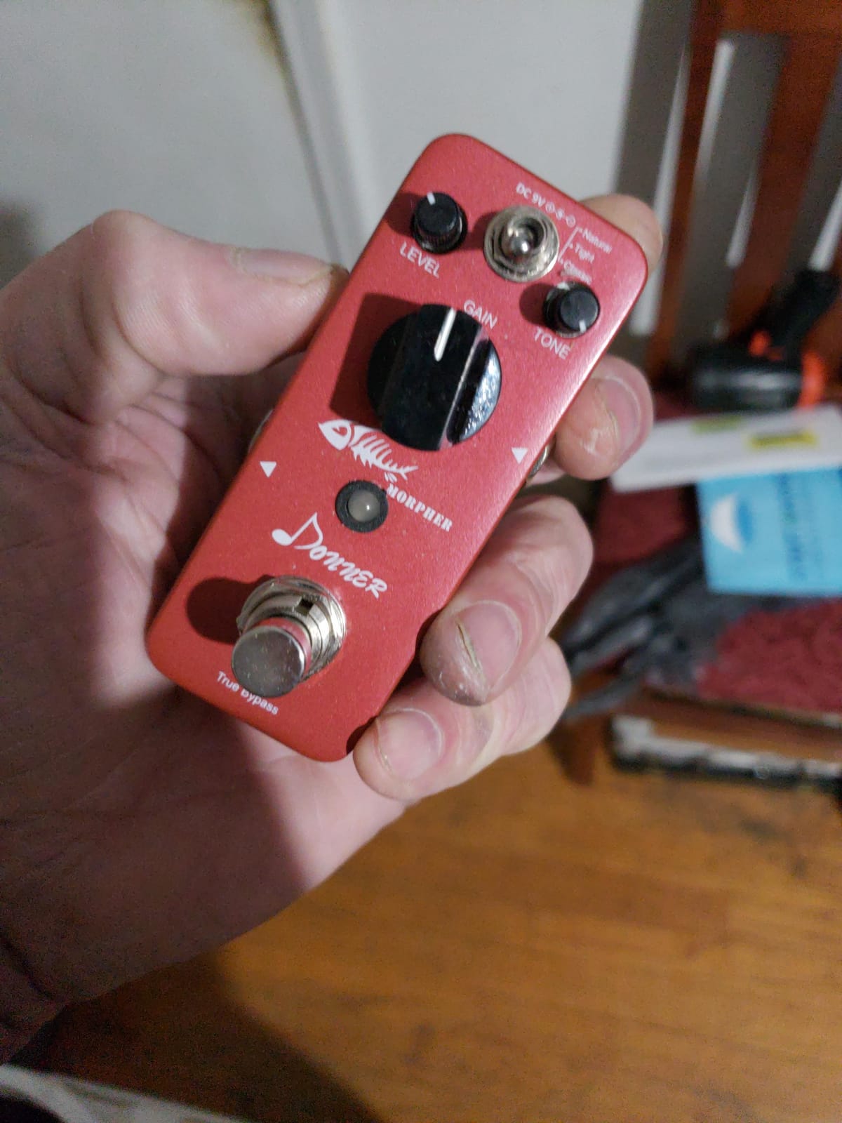 Donner Distortion Guitar Pedal, Morpher Mini Distortion 3 Modes Natural, Tight, Classic Crunch 80s Metal for Electric Guitar True Bypass customer photo 2