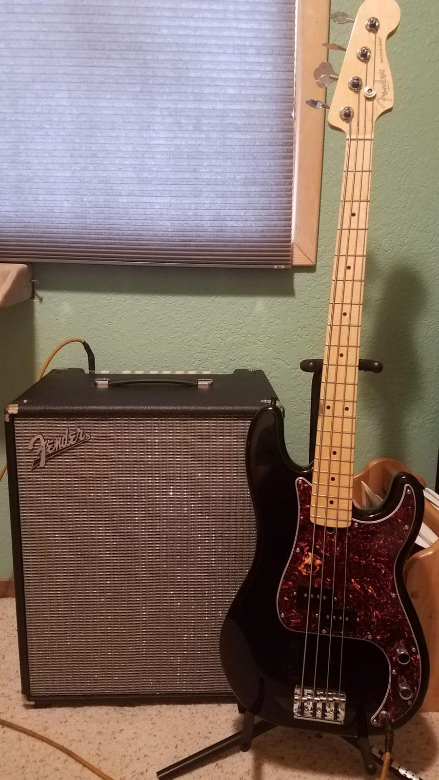 Fender Rumble 500W V3 Bass Guitar Amplifier Combo with Eminence Speakers | 500W bass amp, 2x10 Eminence speakers, overdrive, XLR output, effects loop, tone voicing, 2-year warranty, gig-ready customer photo 1