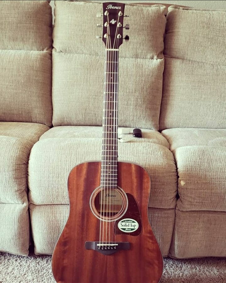 Ibanez Artwood Dreadnought Acoustic Guitar - Open Pore Natural customer photo 2