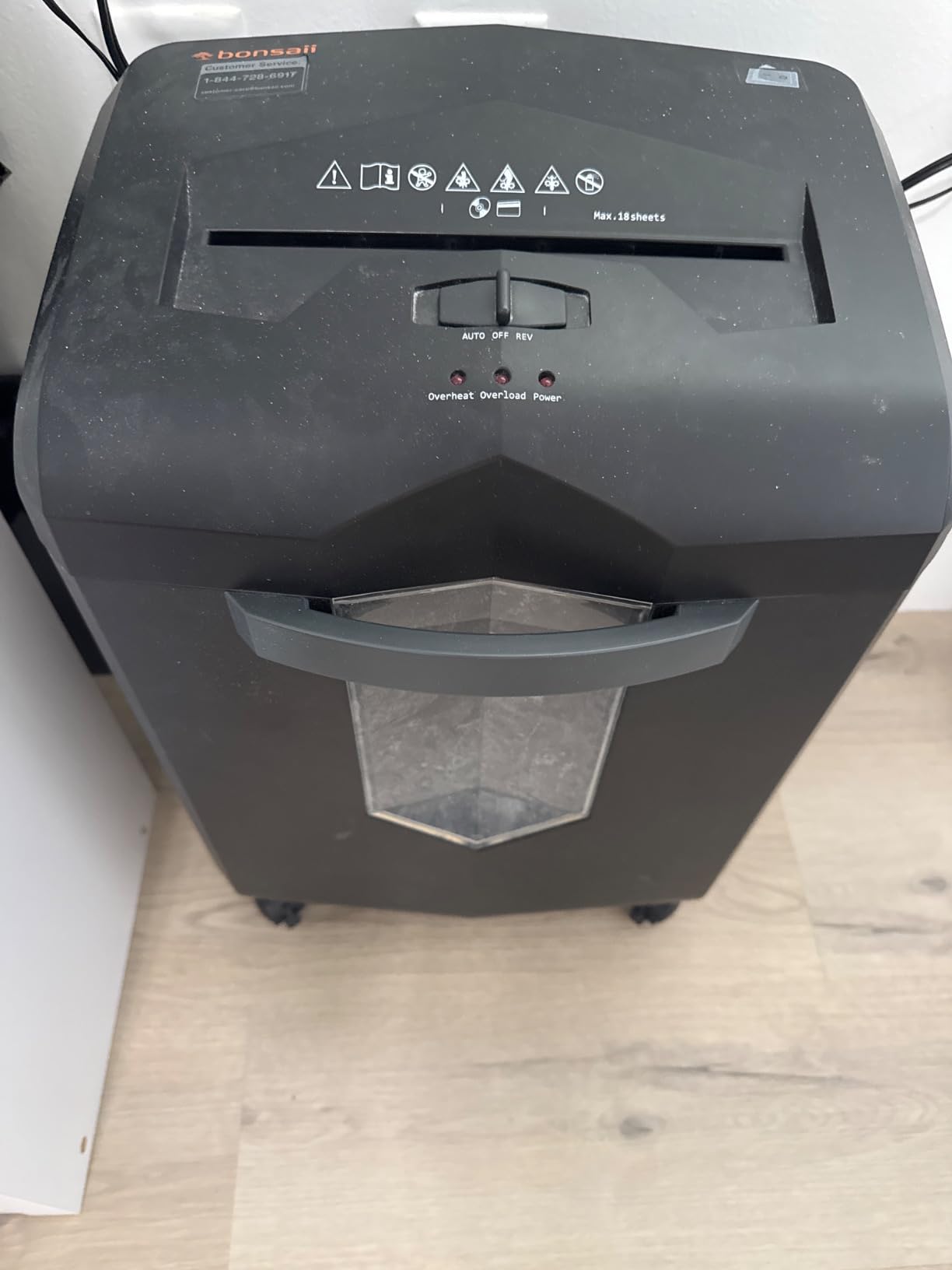 Bonsaii 18-Sheet Cross-Cut 60-Min Run Heavy Duty Paper Shredder customer photo 1